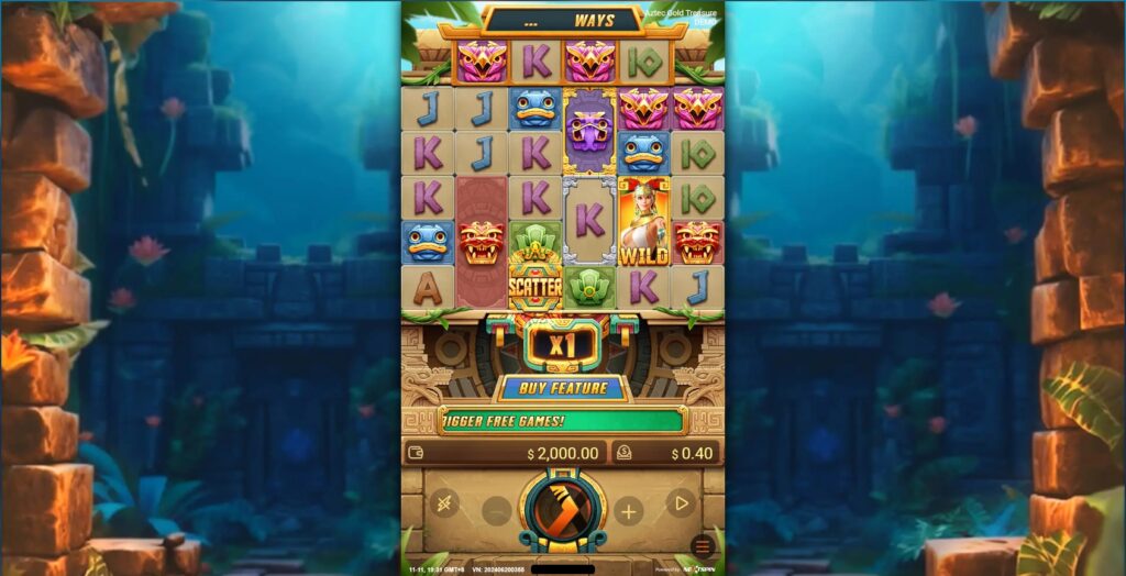 รูปแบบการชนะในเกม Aztec Gold Treasure