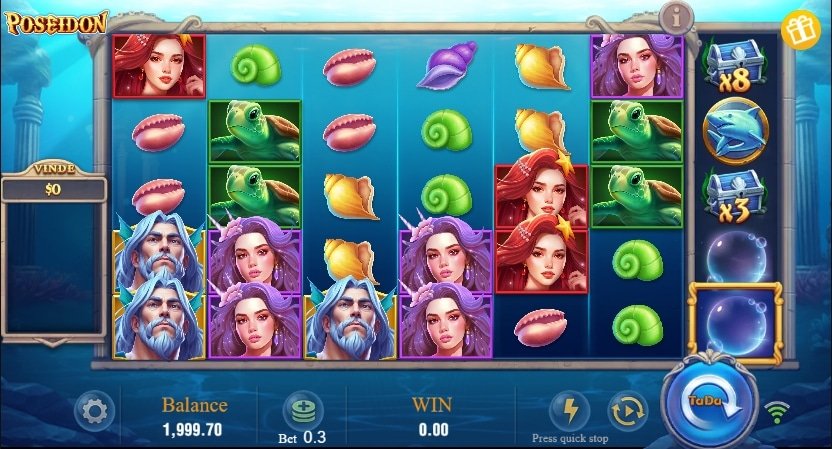 รูปแบบการชนะในเกม Poseidon