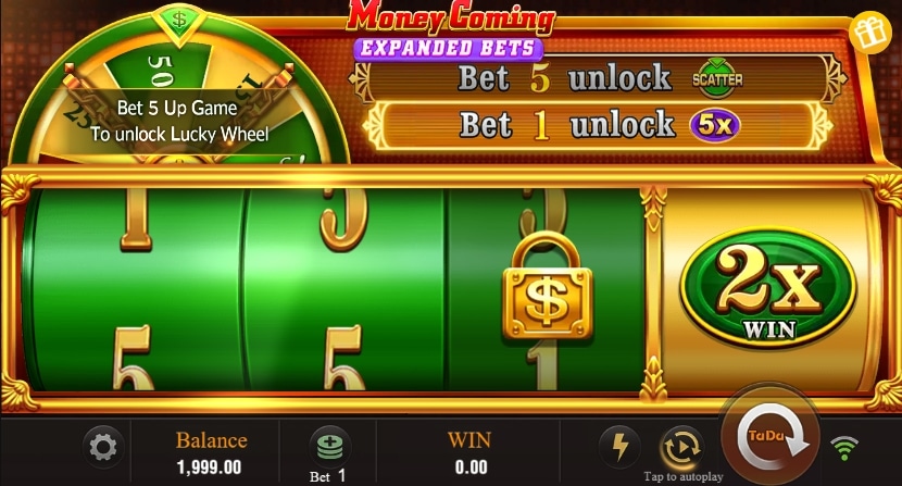 รูปแบบการชนะในเกม Money Coming Expand Bets